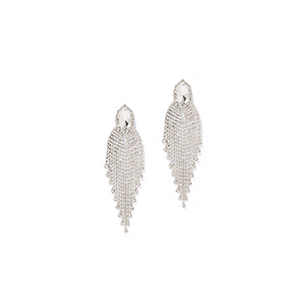 ANY PAIR UNDER $25 R 4 FOR $20 Dangle fringe clear rhinestone Dimond earring NWT